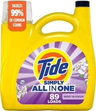 Tide Simply All-In-One Detergent, Berry Blossom, 89 Loads, 117 fl oz 0.17 per gallon
