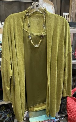 INTIMISSIMI -  BRIGHT LIME GREEN  TOP WITH MATCHING KOMONO - SZ.L - NWT  $395.00