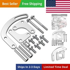 Sbc Power Steering Pump Bracket Kit - Adjustable V-belt Slotted 305 327 383 Sbc Power Steering Pump Bracket Kit - Adjustable V-belt Slotted 305 327 383