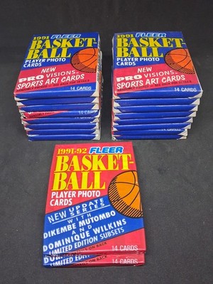 18 PACKS 1991 Fleer NBA Basketball Cards Series 1 (Half Box) MICHAEL JORDAN
