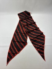 Vintage Vena Black Red Polka Dots Scarf Made In Japan 7.5  x 64  