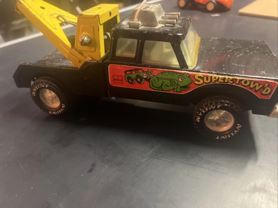 Vintage NYLINT 1970s Ford Super Tow'D Wrecker Tow Truck Pressed Steel - Image 4 of 4