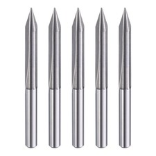 5pcs CNC V Bit 30 Degree 1/8" Shank 0.2mm Tip Engraving V Bits Chamfer End Mill