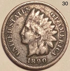 1890 Indian Head Penny Cent