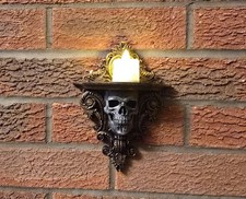 Baroque Skull Wall Shelf Gothic Elegance