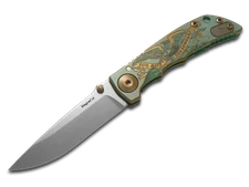 Spartan Blades Harsey 3.25 God and Country Green Titanium MagnaCut Pocket Knife