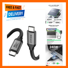 USB4 Thunderbolt 4 Cable 2.6FT 40Gbps USB C Data Cable 240W Fast Charging