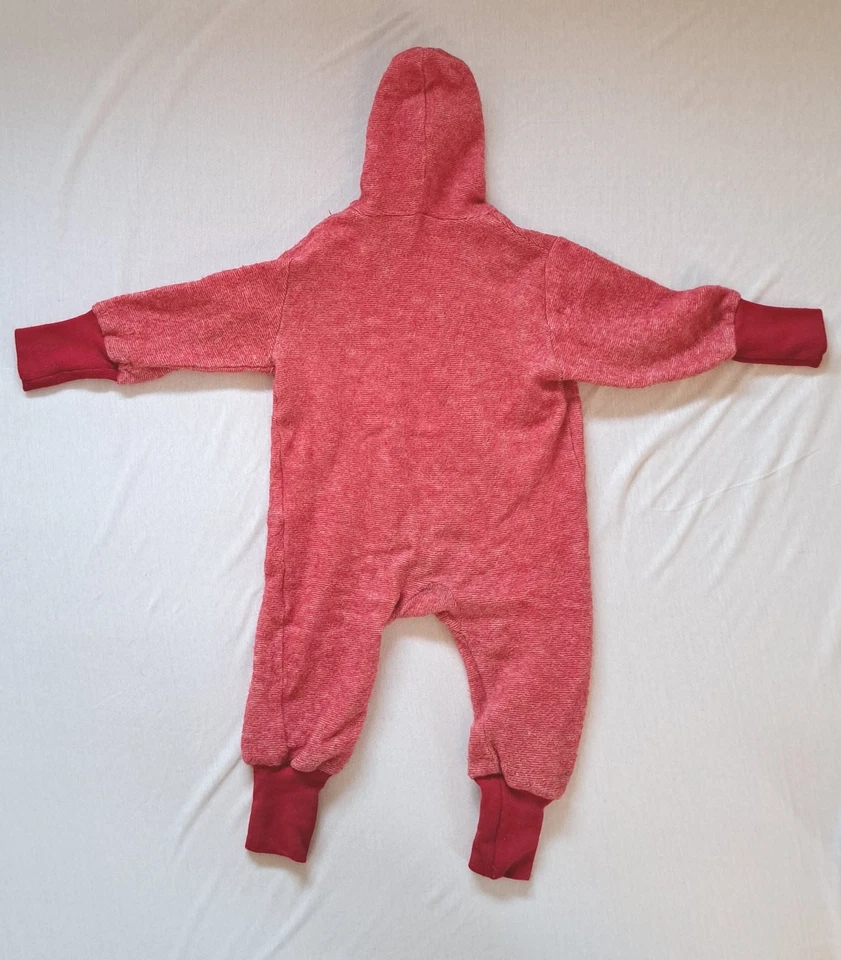 Cosilana Baby Kinder Fleece Overall rot 74/80 - Bild 2 von 2