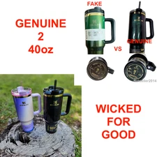 SET OF 2 Stanley X Wicked For Good Quencher Tumblers 40oz GENUINE