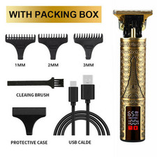 Tagliacapelli professionale da barbiere lama a T tagliabarba kit ricaricabile USB