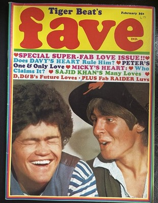 Tiger Beats Fave Magazine Feb 1968 Vol 1 #6 Monkees color pullouts