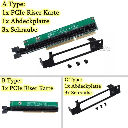 01AJ940 f. ThinkCentre M920q M920x M720q P330 Tiny5 PCIE16 Expansion Riser Karte