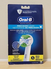 New Oral B Precision Clean Replacement Brush Heads White Value Pack 5ct