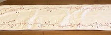 Vintage Long Christmas White with Red Berries Table Runner - 105" L x 18  W