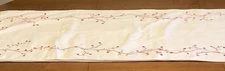 Vintage Long Christmas White with Red Berries Table Runner - 105" L x 18” W