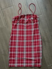 Shein Slip Dress Small S Black / Red Spaghetti Straps EUC