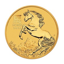 2026 $25 Australia Lunar Gold Year of the Horse 1/4 oz Brilliant Uncirculated 4632.88 per troy oz