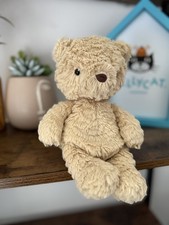 Jellycat Squishu Bear - Small Honey Colour Textured Bear Beanie Retired 10"