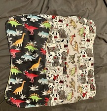 4pk Handmade Ultra Soft  Absorbent Flannel Burp Cloths for Baby