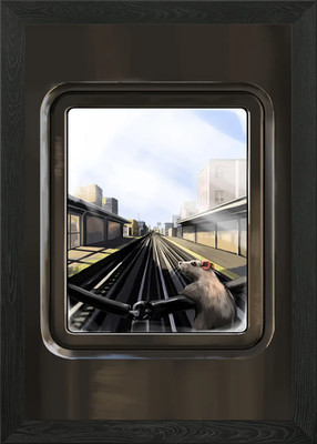 U-Bahn Ratte 6 gerahmtes Wandbild Poster Leinwanddruck Bild