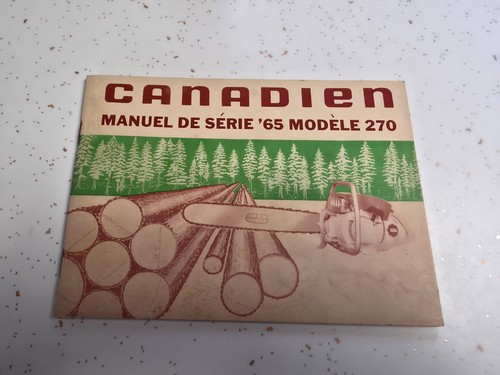 VINTAGE 1965 CANADIEN Chainsaw Model 270 Parts List Operators Manual Book