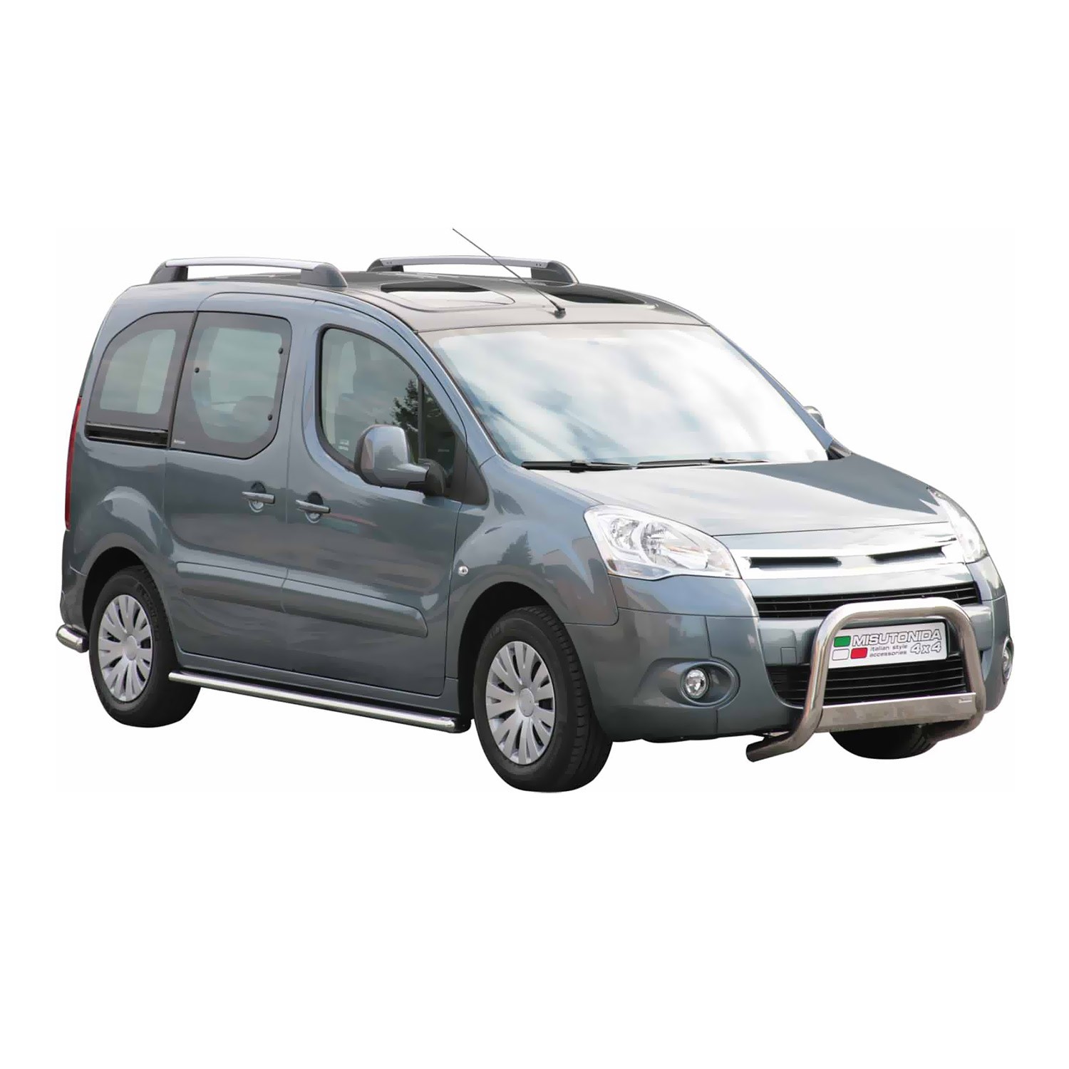 Pare-buffle Berlingo 2008-2014 en acier gris au fini premium