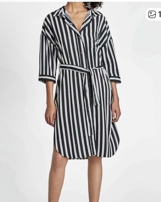 NWT ZARA TENCEL Z1975 DENIM COLLECTION STRIPED SHIRT