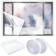 Window Insulation Kit Reusable Waterproof PE Film Easy to Use for 