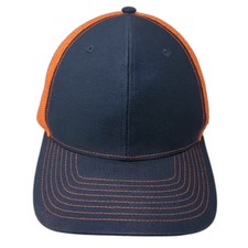 Richardson 112 Trucker Hat Blue Orange OS Adjustable Mesh Back Snapback Blank