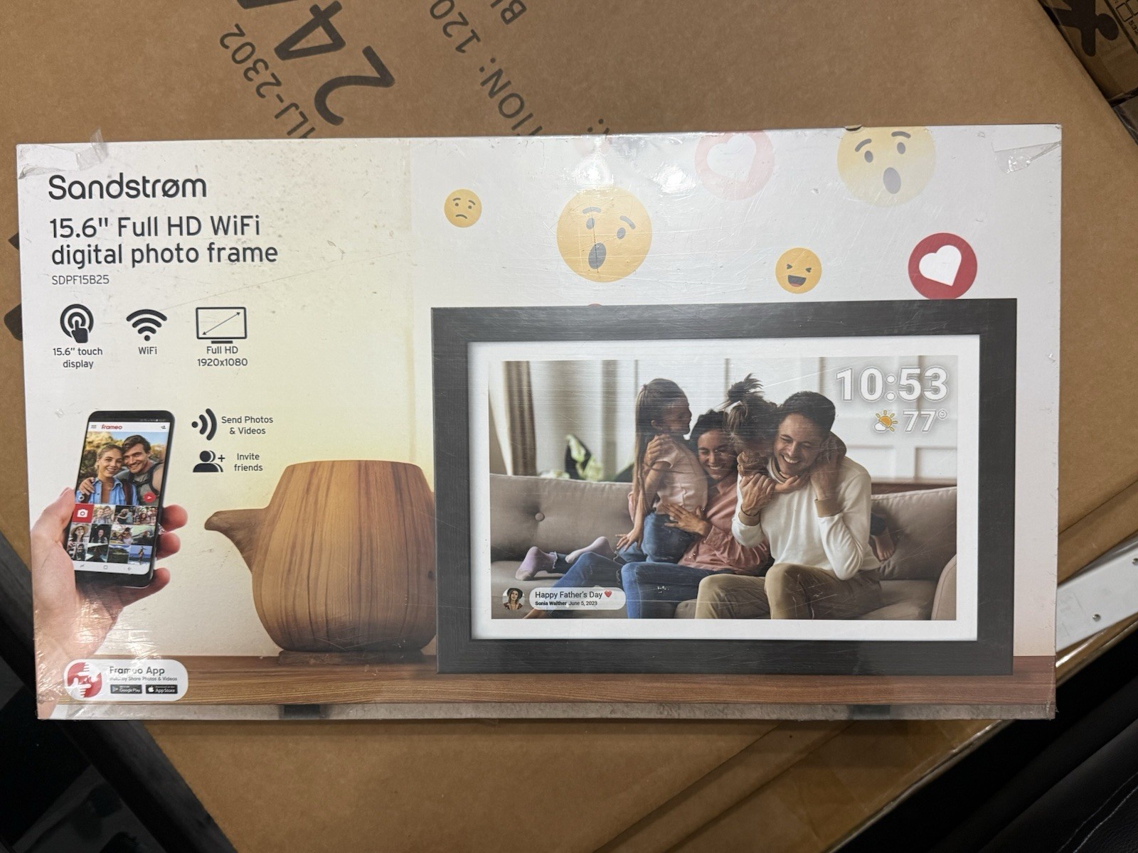 15.6 Inch Large Digital Photo Frame Style Picture Display Gift WiFi Touch Screen