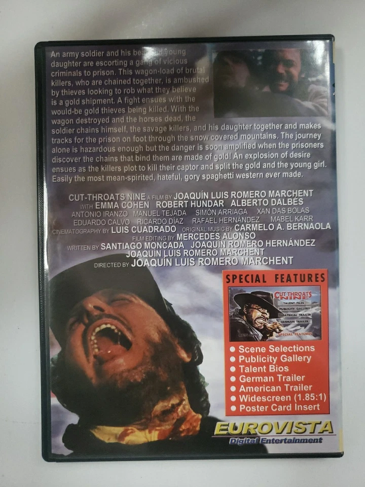 Cut Throats Nine, Rare Western (Region Free DVD) In Excellent Con Free P&P  - Image 2 of 2