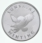 1 Troy Oz Silver Round Sunshine Mint Eagle *2665
