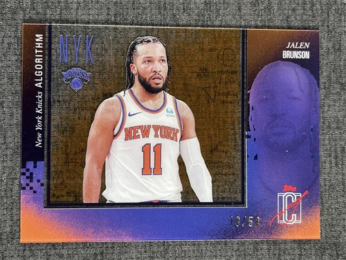 2025-26 Topps Signature Class Jalen Brunson Crystal Clear Algorithm Orange /50