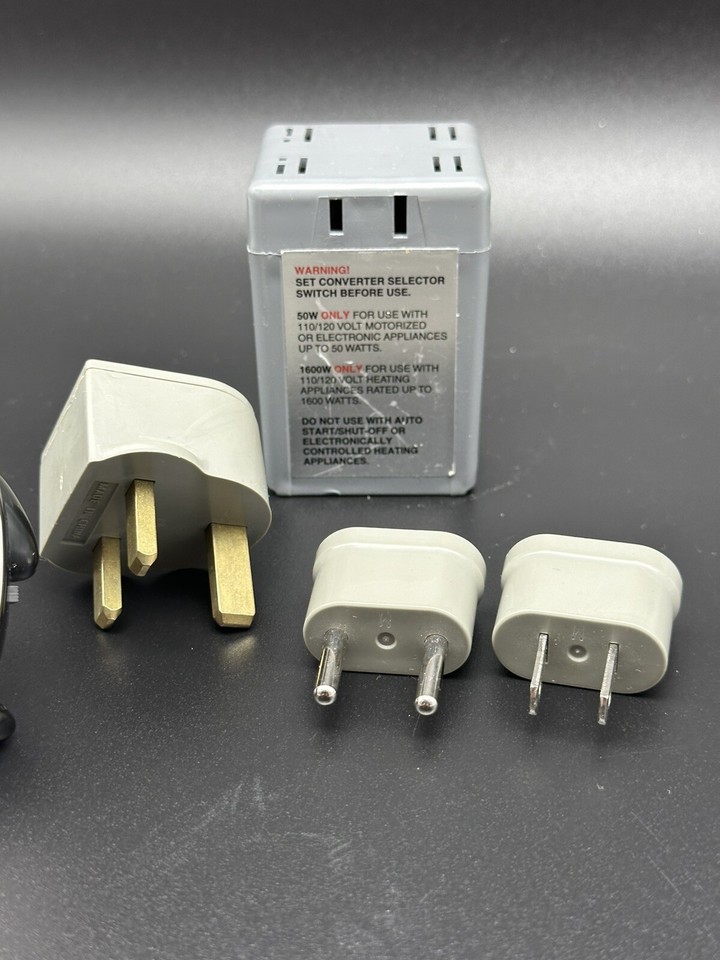 Radio Shack Dual Power Foreign Travel Converter Plus Type M Adapters eBay