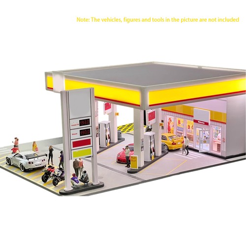 For G-Fans 1:64 LED Assembles Diorama Model Car Parking Garage Coating Convent - Picture 14 of 14
