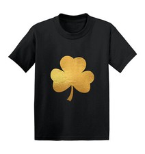 Gold Foil Shamrock - St. Patrick's Day Clover Irish Kids T-shirt