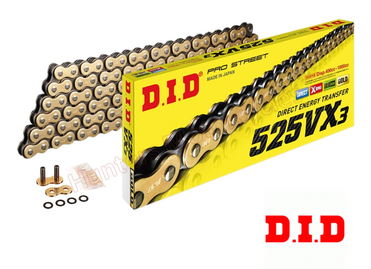 Kawasaki Z1000 DID Gold X-Ring Heavy Duty Drive Chain (2003 to