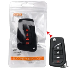 Remote Smart Key Fob Ring Case Cover Shell 4 Button For Toyota Corolla 2019 2021