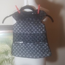 TAHARI BABY Black Metallic Dress - Size 12M