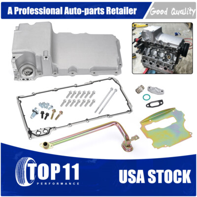 Retrofit Low Profile Oil Pan Set For GM LS1 LS2 LS3 Engine 1955-1987 GM LS Swap