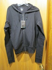 Nike Women s Training Running Dri-Fit Black Full Zip Jacket MED New 80
