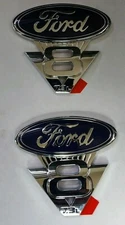 7.3 FORD SUPERDUTY F350-F750 7.3L 4" CHROME EMBLEM BADGE DECAL- OEM PAIR OF TWO