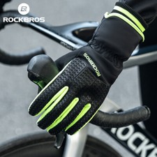 ROCKBROS Full Finger Gloves Warm Cycling Touchscreen Windproof Shock- Absorbing