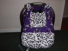  NIGHTMARE BEFORE CHRISTMAS w/bow Fitted w/peekaboo Handmade Car Seat Canopy
