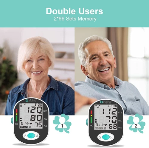 Digital Automatic Blood Pressure Monitor Upper Arm Smart BP Machine Large Cuff - Picture 5 of 12