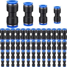 120 Pcs Straight Push Connectors, 6/8/10/12 Mm Quick Connect Air Hose Fittings A