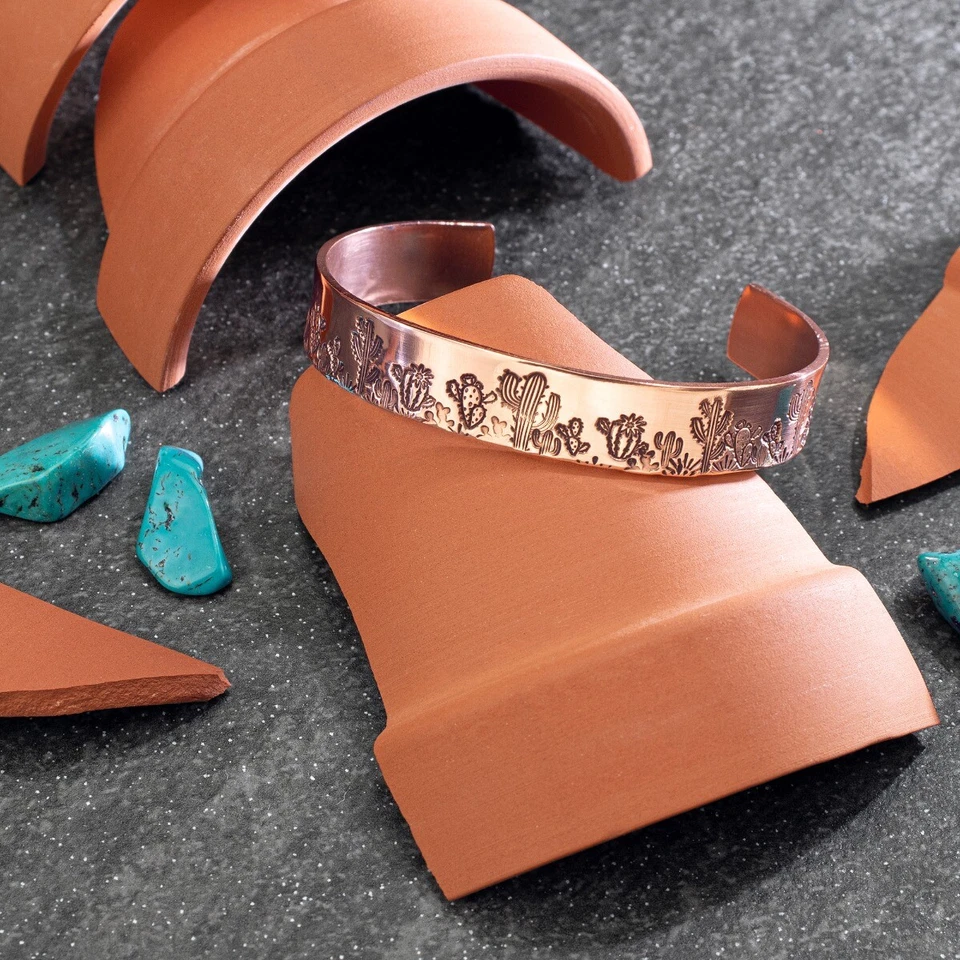 Paquete de estampillas de metal de cactus (3 punzones de acero), ImpressArt - Desierto, escena Foto 2 de 2