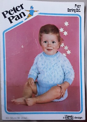 Original Peter Pan DK Kinder Pullover & Hose 18''-22'' Strickmuster P407