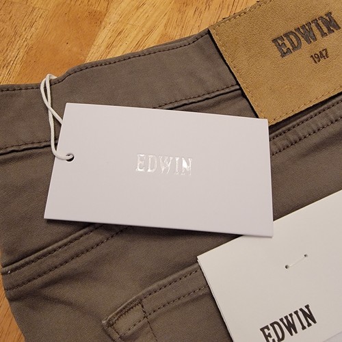 Edwin Jeans Mens 38x32 Maddox Forest Army Green Flex Denim Slim Fit NEW $168 - Picture 9 of 22