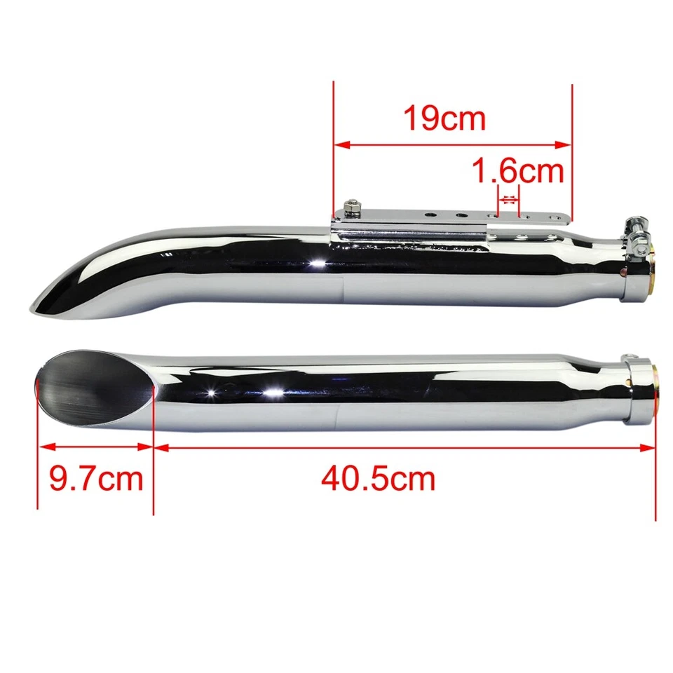 Exhaust Pipes For Suzuki VL125 VL800 VL1500 Intruder Harley Bobber Cafe Racer - Image 4 of 4